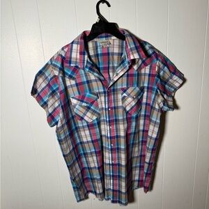 Men's Multicolor Plaid Button Down Shirt